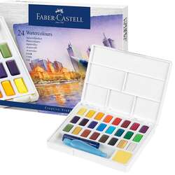 Faber Castell - Faber Castell Creative Studio Tablet Sulu Boya 24 Renk 169724