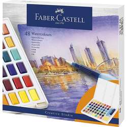 Faber Castell - Faber Castell Creative Studio Tablet Sulu Boya 48 Renk 169748