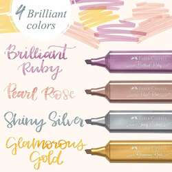 Faber Castell Fosforlu Kalem Metalik Tonlar 4lü 154640 - 4