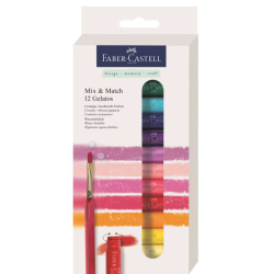 Faber Castell - Faber Castell Gelatos Mum Boya Setler 12li Set