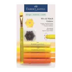 Faber Castell - Faber Castell Gelatos Mum Boya Sarı Tonları 4 Renk