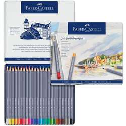 Faber Castell - Faber Castell Goldfaber Aqua Renkli Boya Kalemi 24lü Set 114624