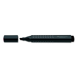 Faber Castell - Faber Castell Grip Permanent Marker Kesik Uç Siyah