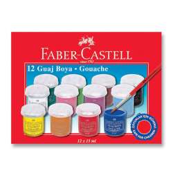 Faber Castell - Faber Castell Guaj Boya Takımı 15ml 12 Renk Kod:5170160401