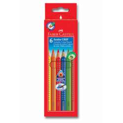 Faber Castell - Faber Castell Jumbo Grip Kuru Boya Takımı 6 Renk