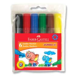 Faber Castell - Faber Castell Jumbo Markör 6lı 030647