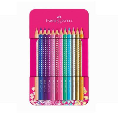 Faber Castell Kuru Boya Kalemi Parlak Renkler 12li Metal Kutu 201737