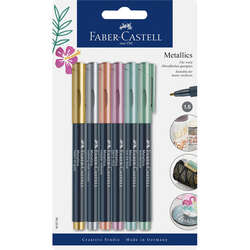 Faber Castell - Faber Castell Metallic 6lı 1.5mm 160706