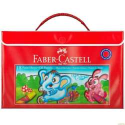 Faber Castell - Faber Castell Pastel Boya Plastik Çantalı 18 Renk 125119