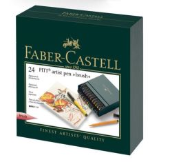 Faber Castell - Faber Castell Pitt Artist Pens Brush Marker 24lü Set Studio Box
