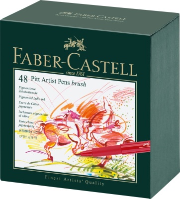 Faber Castell Pitt Artist Pens Brush Marker 48li Set Studio Box