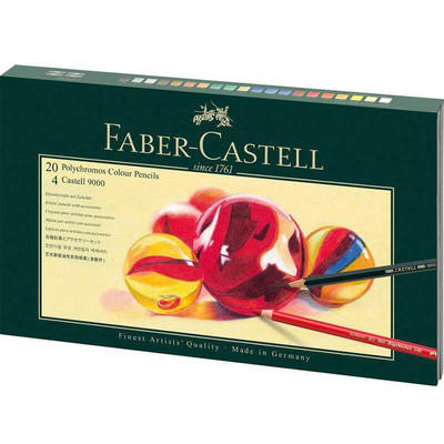 Faber Castell Polychromos Colour Pencils+Castell 9000 210051