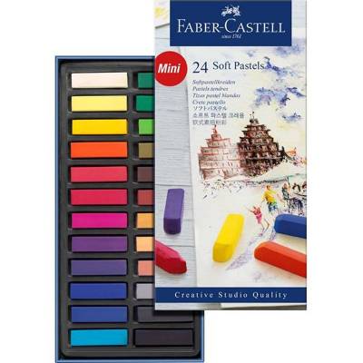 Faber Castell Creative Studio Yarım Boy Soft Pastel 24lü Kod:128224