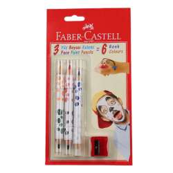 Faber Castell - Faber Castell Yüz Boyası Kalemi 6 Renk