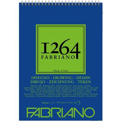 Fabriano 1264 Drawing Paper Çizim Defteri Üstten Spiralli 180g A3