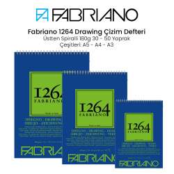 Fabriano - Fabriano 1264 Drawing Paper Çizim Defteri Üstten Spiralli 180g