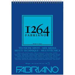 Fabriano - Fabriano 1264 Mix Media Çok Amaçlı Çizim Defteri Üstten Spiralli 300g A4