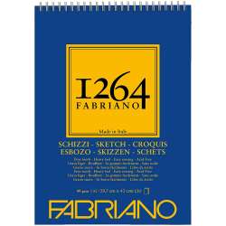 Fabriano - Fabriano 1264 Sketch Paper Eskiz Defteri Üstten Spiralli 90g A3