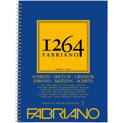 Fabriano 1264 Sketch Paper Eskiz Defteri Yandan Spiralli 90g A4