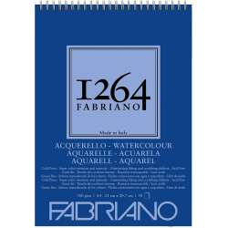 Fabriano - Fabriano 1264 Watercolour Sulu Boya Defteri Üstten Spiralli 300g A4
