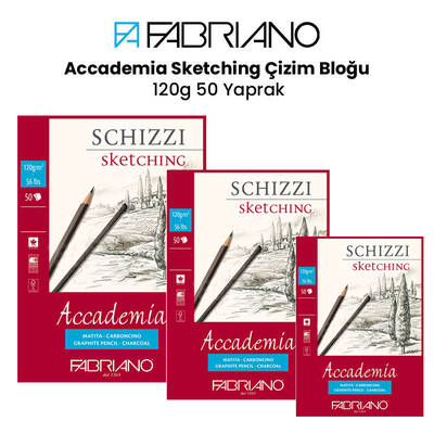 Fabriano Accademia Schizzi Sketching Eskiz Defteri Ciltli 120 g - 50 Yaprak
