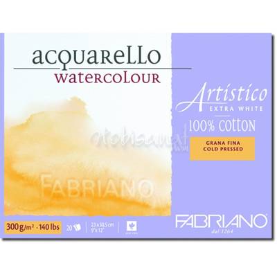 Fabriano Artistico Extra White Cold Pressed 300g 12,5x18cm 25 Yp