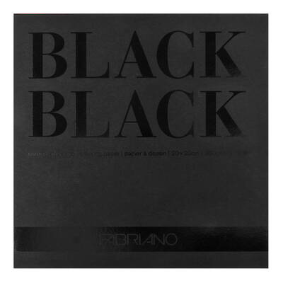 Fabriano Black Black Siyah Blok 300g 20 Yaprak 20x20