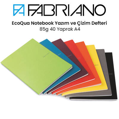 Fabriano EcoQua Notebook Yazım ve Çizim Defteri 85g 40 Yaprak A4