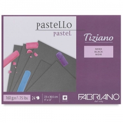 Fabriano - Fabriano Pastel Blok Black 160 gr 23X30,5 24 Yaprak - 46723305