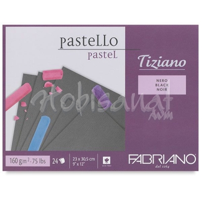 Fabriano Pastel Blok Black 160 gr 23X30,5 24 Yaprak - 46723305