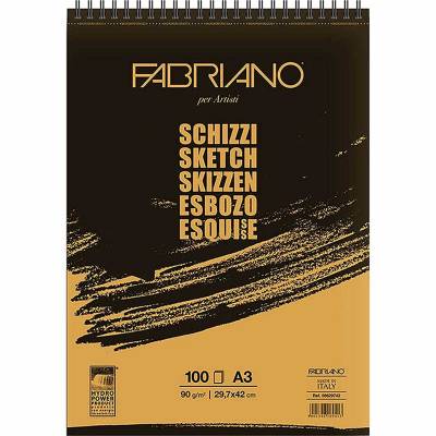 Fabriano Sketch Spiralli Çizim Defteri 90g A3 100 Yaprak