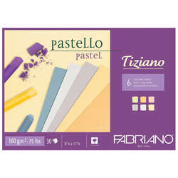 Fabriano - Fabriano Tiziano Pastel Blok 6 Soft Colors 160g 30 Sayfa 21x29,7