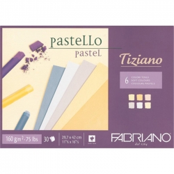 Fabriano - Fabriano Pastel Blok 6 Soft Colors 160g 30 Sayfa A3