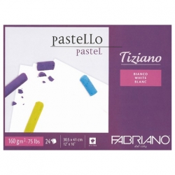 Fabriano - Fabriano Pastel Blok White 160 gr 30.5X41 24 Yaprak - 46430541