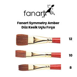 Fanart - Fanart Symmetry Amber Düz Kesik Uçlu Fırça