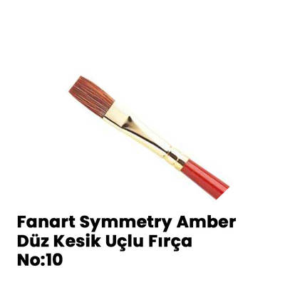 Fanart Symmetry Amber Düz Kesik Uçlu Fırça No 10