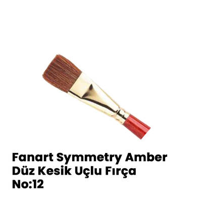 Fanart Symmetry Amber Düz Kesik Uçlu Fırça No 12