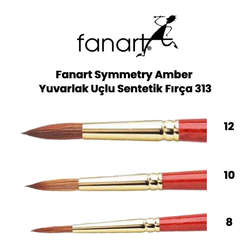 Fanart - Fanart Symmetry Amber Yuvarlak Uçlu Sentetik Fırça