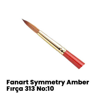 Fanart Symmetry Amber Yuvarlak Uçlu Sentetik Fırça 313 No 10