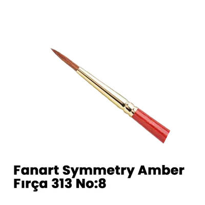 Fanart Symmetry Amber Yuvarlak Uçlu Sentetik Fırça 313 No 8