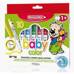 Fibracolor - Fibracolor Baby Color Keçeli Kalem Seti 10 Renk