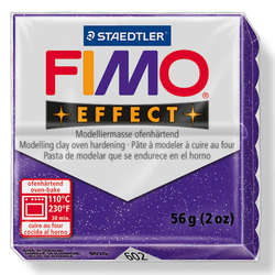 Fimo - Fimo Effect Polimer Kil 57g No:602 Glitter Lilac