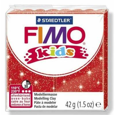 Fimo Kids Polimer Kil 42g No:212 Yaldızlı Kırmızı