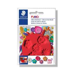 Fimo - Fimo Silikon Desen Kalıbı Çiçekler 8725 22