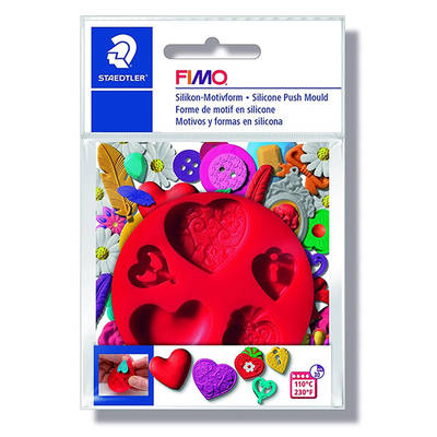 Fimo Silikon Desen Kalıbı Kalpler 872523