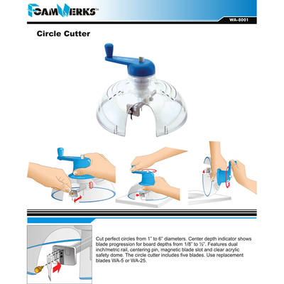 FoamWerks Strafor Kesme Aleti - Foamboard Circle Cutter - WA 8001