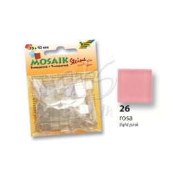 Folia - Folia Transparan Mozaik 10x10mm 190 Adet Açık Pembe 57226