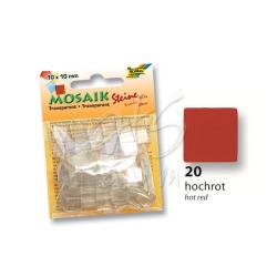 Folia - Folia Transparan Mozaik 10x10mm 190 Adet Kırmızı 57220