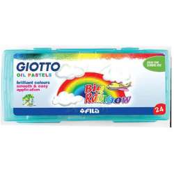 Giotto - Giotto Big Rainbow - Plastik Kutulu Yağlı Pastel Boya 24 Renk – 295200