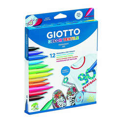 Giotto - Giotto Decor Textile Kumaş Boyama Kalemi 12 Renk 494900